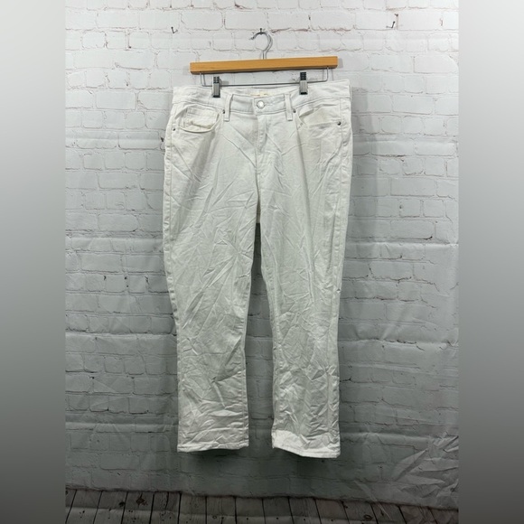 Signature Levi Strauss Mid-Rise Capri Womens Size 12 Off White Ankle/Crop (READ) - Picture 1 of 9